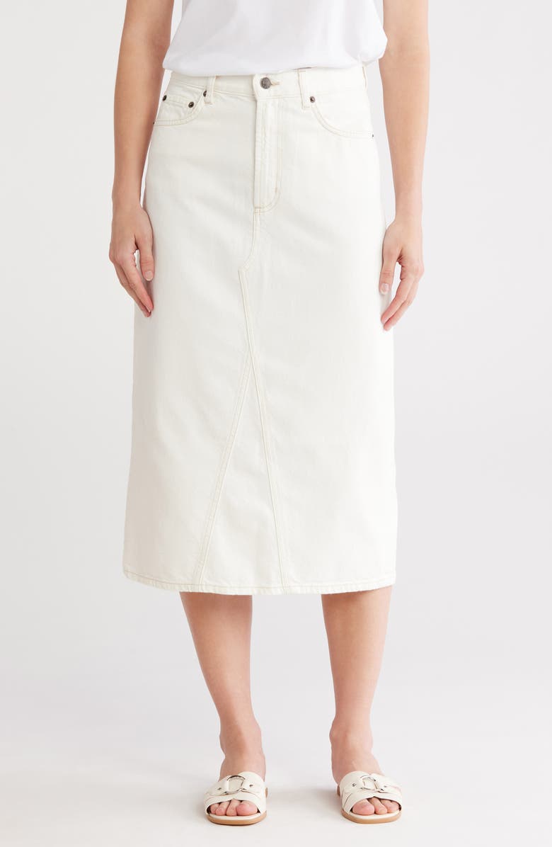 Rails The Highland Denim Midi Skirt, Main, color, Ecru