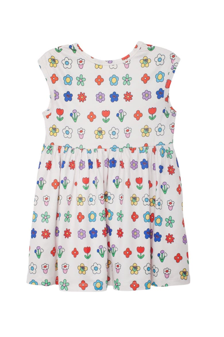 Little Garden Parade Cap Sleeve Dress, Alternate, color, Ivory