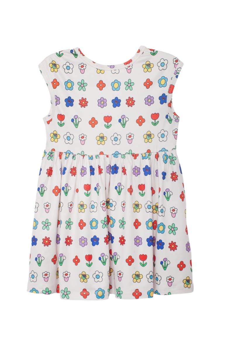 Mabel + Honey Little Garden Parade Cap Sleeve Dress, Alternate, color, Ivory