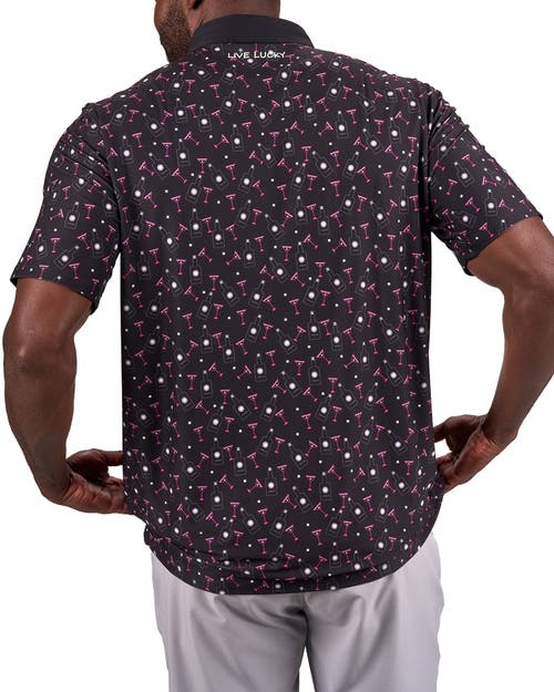 Black Clover Liquid Luck Polo In Black