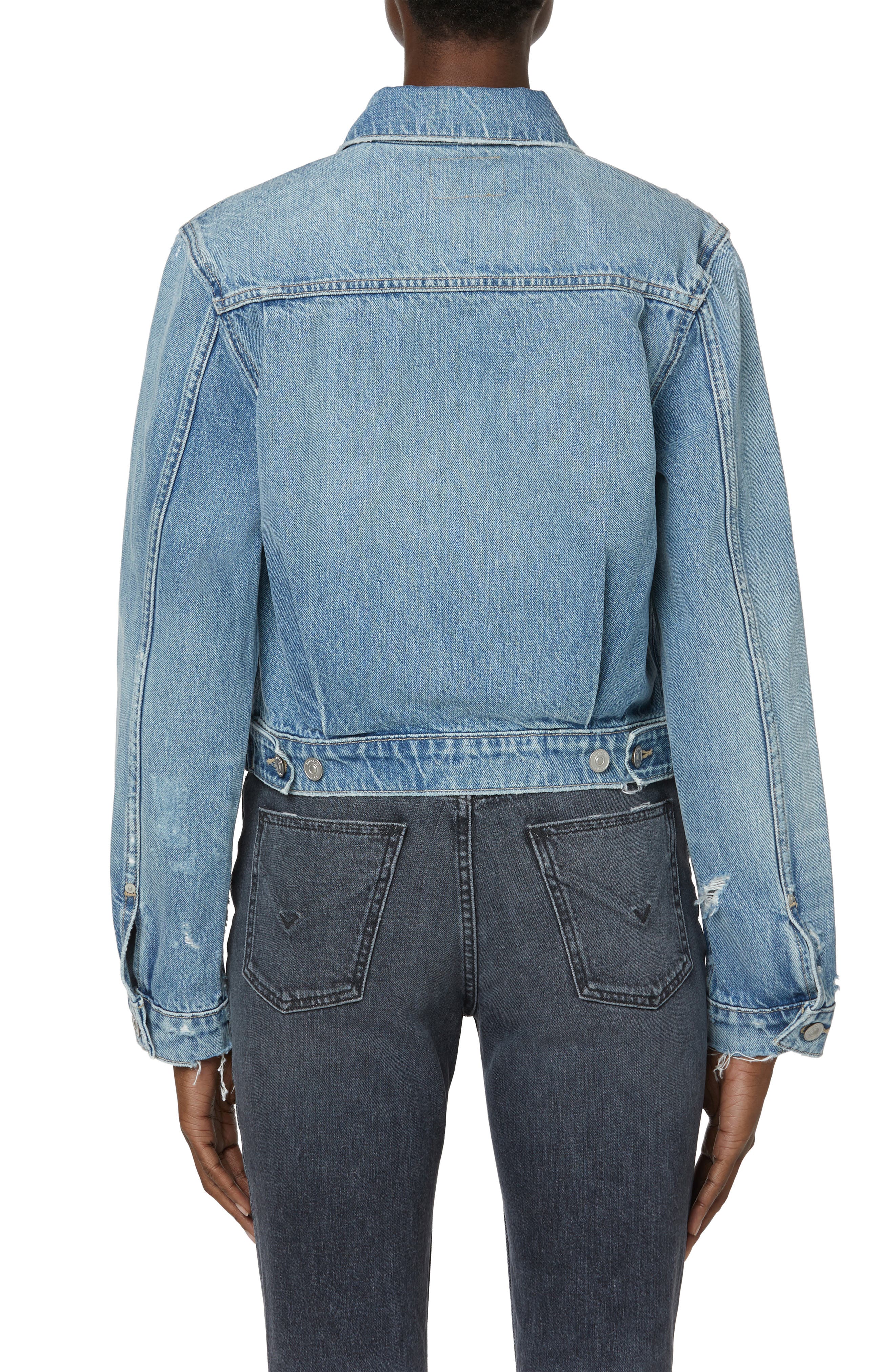 Crop Denim Trucker Jacket - image 2