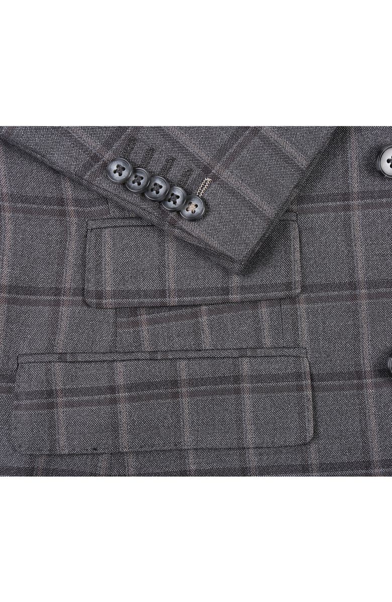 English Laundry Double Breasted Flat Front Suit, Alternate, color, Grey