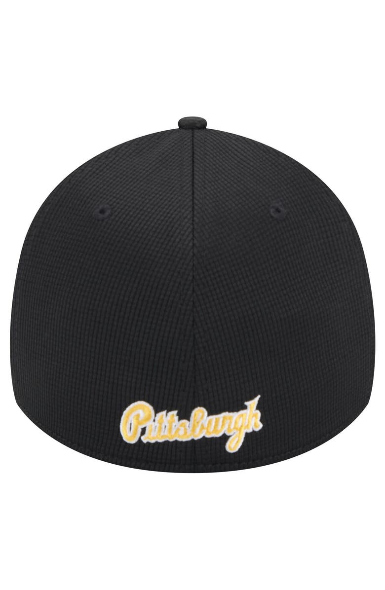 New Era Men's New Era Black Pittsburgh Pirates Active Pivot 39THIRTY Flex Hat, Alternate, color,