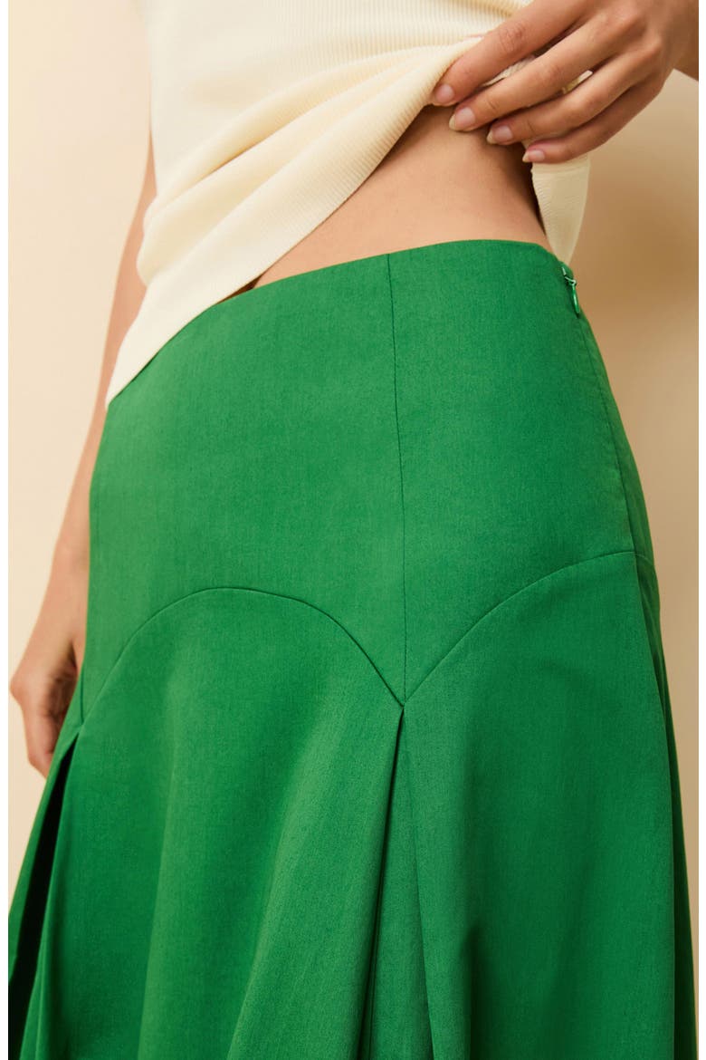 The Gael Pleated Maxi Skirt, Alternate, color, TENNIS GREEN