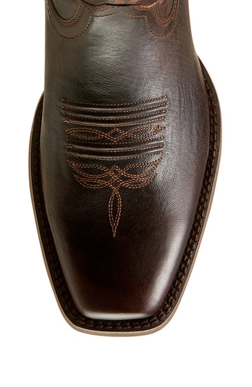 Ariat Sport Herdsman Square Toe Cowboy Boot In Burnished Chocolate