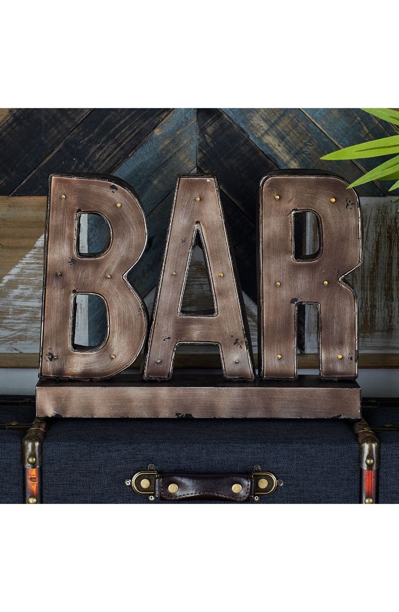 Novogratz Metal LED Bar Sign, Alternate, color,