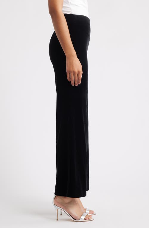 Anne Klein Pull-on Wide Leg Pants In Black