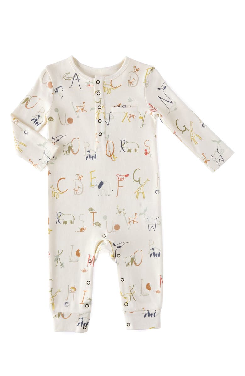 Pehr Henley Organic Cotton Romper, Main, color, 