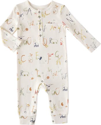 Long Sleeve Organic Cotton Henley Romper