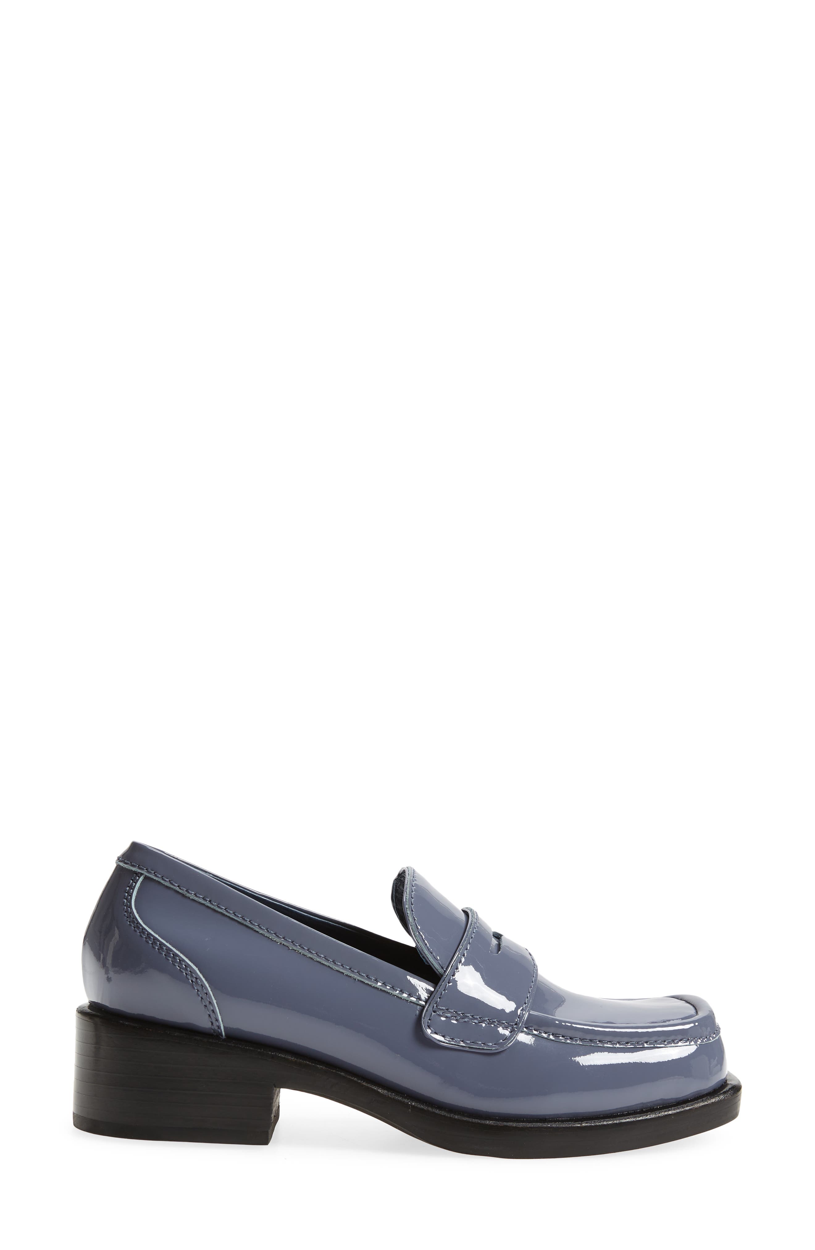 Sorbonne Penny Loafer, Alternate, color, DUSTY NAVY PATENT