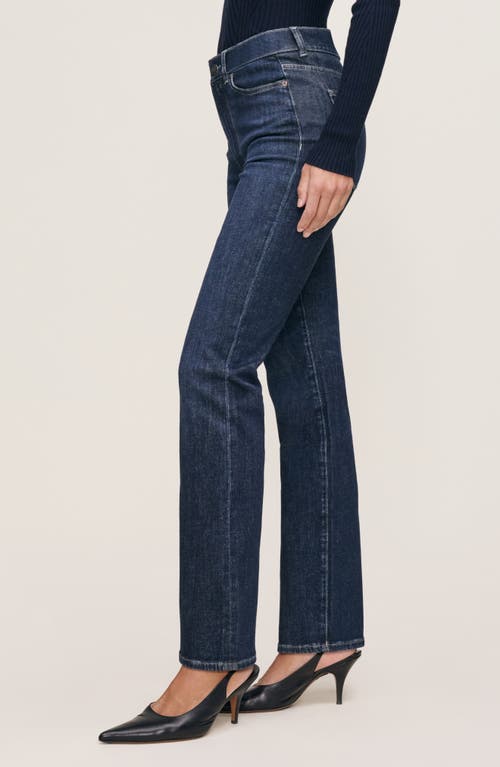 Dl1961 Halle Straight High Rise Instasculpt Jeans In Crescent Harbor In Blue