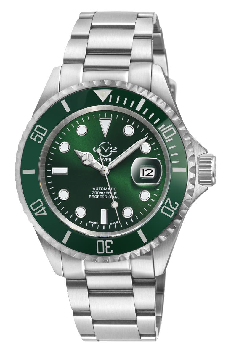 GV2 Liguria Swiss Automatic Bracelet Watch, 42mm, Main, color, 
