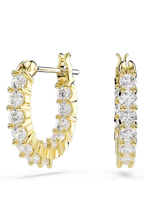 Swarovski Matrix Vittore Gold-tone Plated Hoop Earrings In Gold