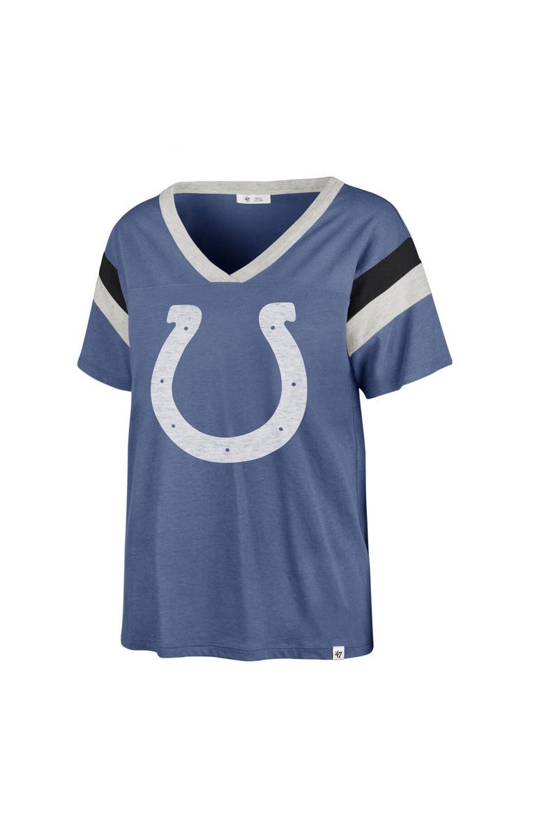 '47 Women's '47 Royal Indianapolis Colts Phoenix V-Neck T-Shirt, Main, color, 