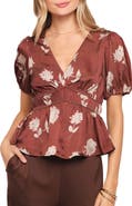 Petal & Pup Griffin Floral Peplum Blouse