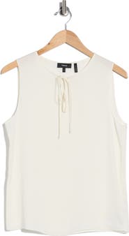 Theory Split Neck Silk Shell