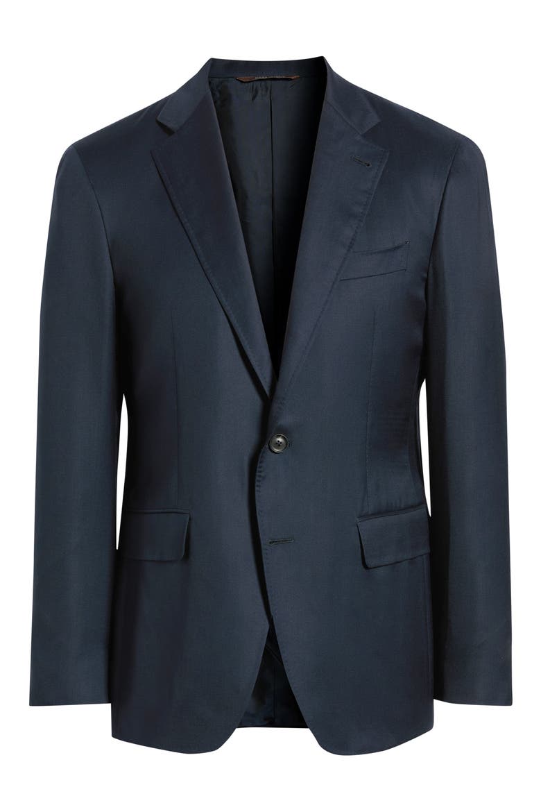 Kei Trim Fit Travel Cashmere Sport Coat, Alternate, color, NAVY