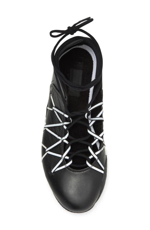 Jeffrey Campbell Regimen Ankle Wrap Sneaker In Black Combo