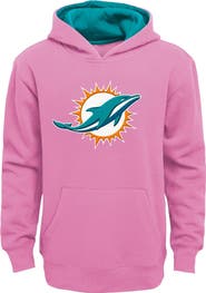 Outerstuff Girls Youth Pink Miami Dolphins Prime Pullover Hoodie