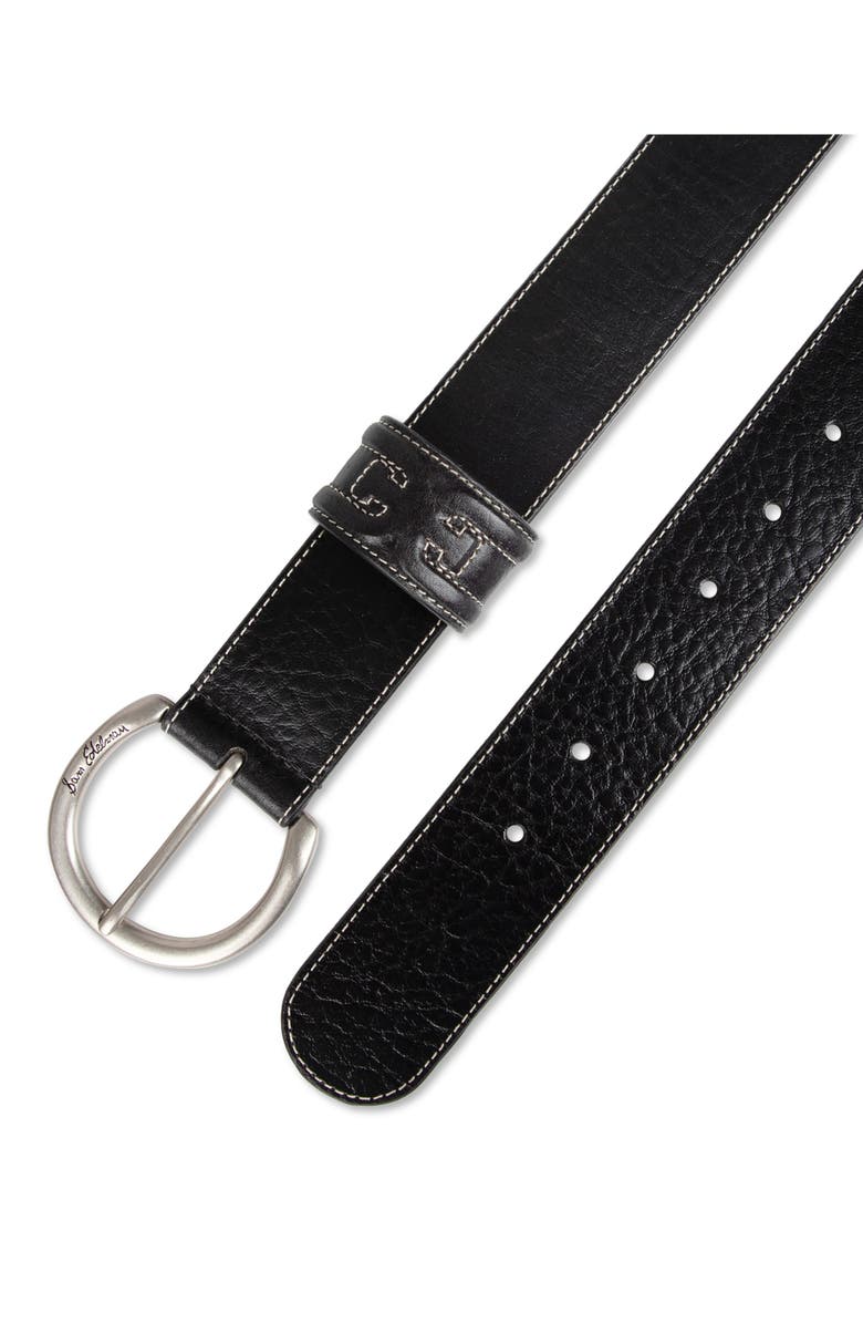 Sam Edelman Rounded Buckle Belt, Alternate, color, Black Croc