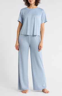 YOGALICIOUS T-Shirt & Wide Leg Pants Pajamas