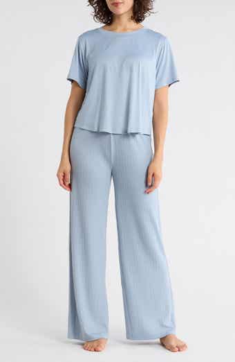 YOGALICIOUS T-Shirt & Wide Leg Pants Pajamas