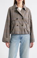 Rails Jett Check Crop Trench Coat