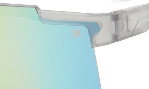 Hurley 137mm Semi Rim Shield Mirrored Polarized Sunglasses In Multi