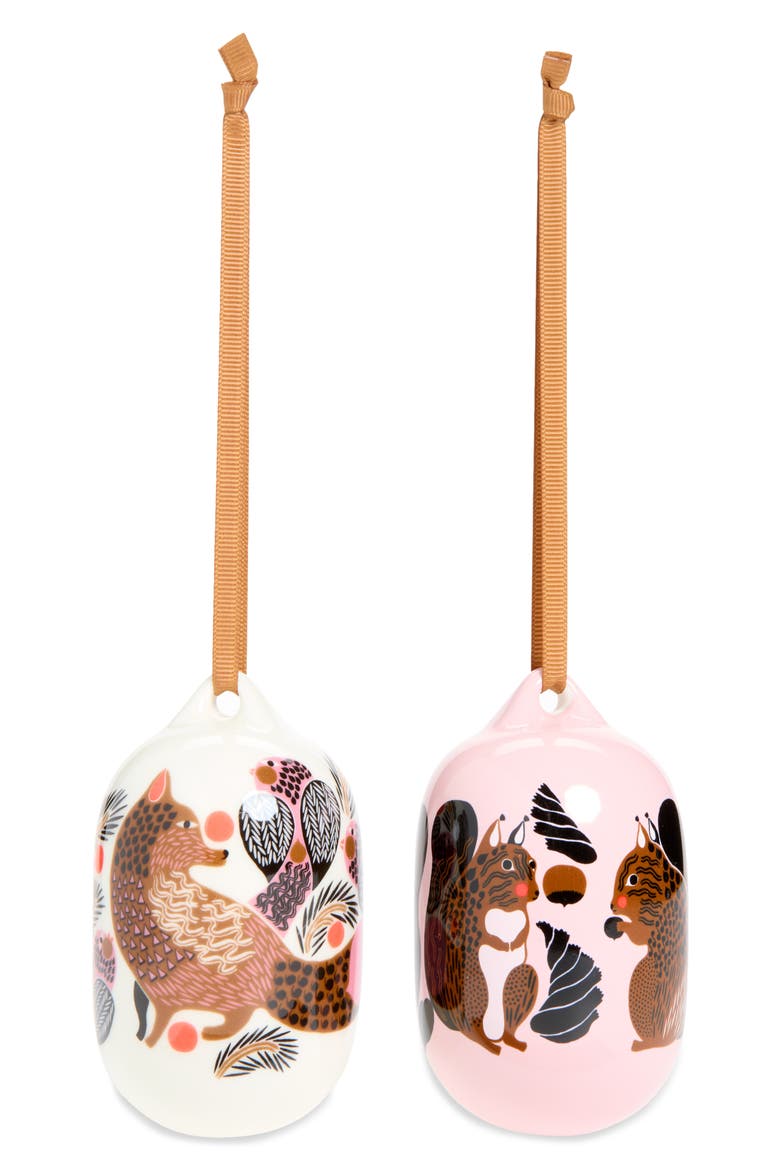 Set of 2 Kurre & Ketunmarja Collectible Ornaments, Main, color, PINK