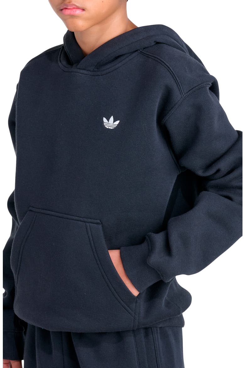 Kids' Essential Fleece Hoodie, Alternate, color, BLACK