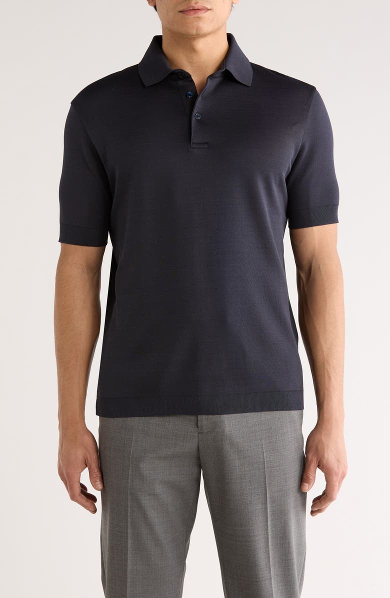Herno Cotton Jersey Polo, Main, color, 9201 Navy