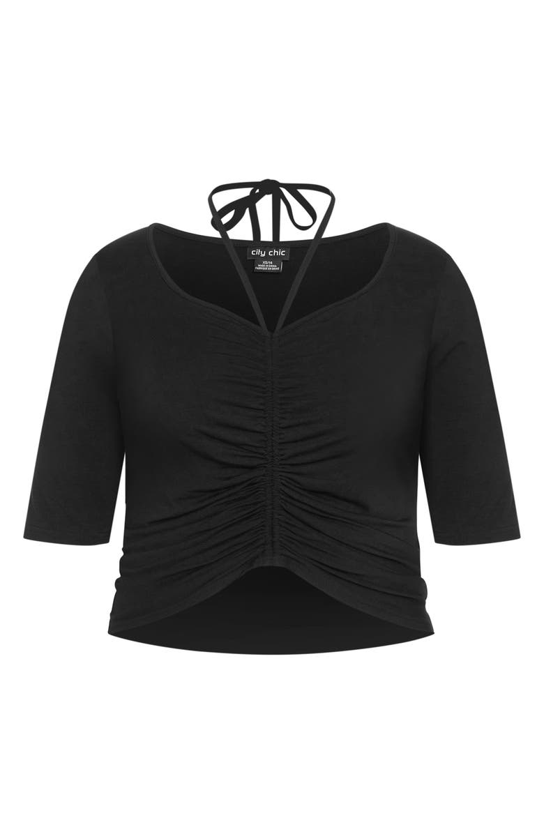 City Chic Mariana Ruched Crop Top, Alternate, color,