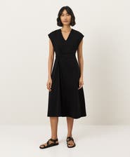 Pact Fit & Flare V-Neck Twist Dress Made With Organic Cotton