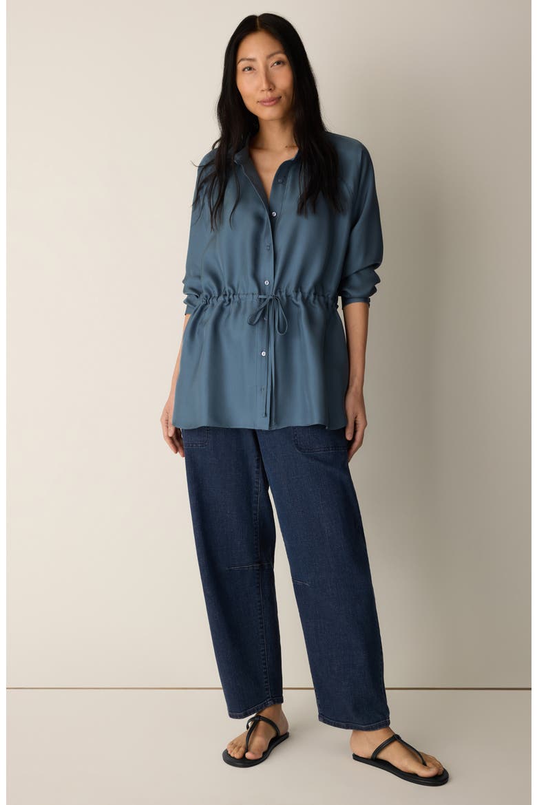 Arched Ankle Wide Leg Jeans, Alternate, color, DEEP INDIGO