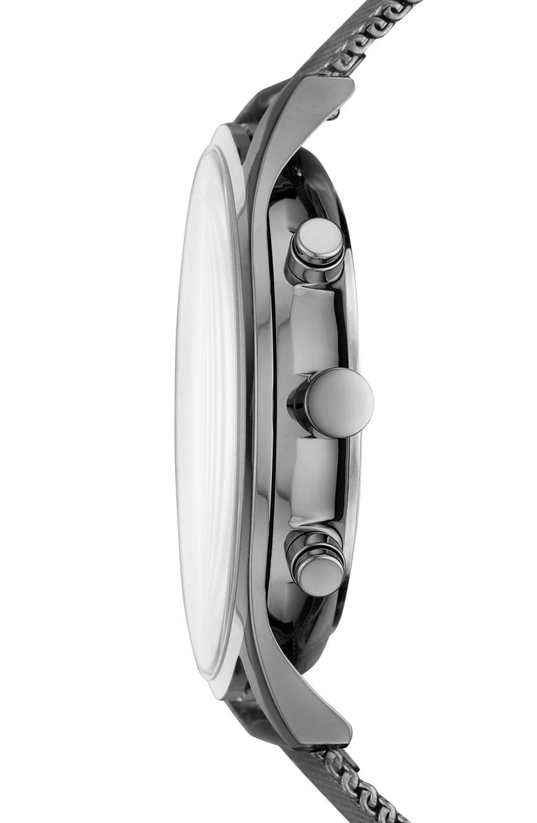 Skagen Holst Chronograph Mesh Strap Watch, 42mm, Alternate, color, 