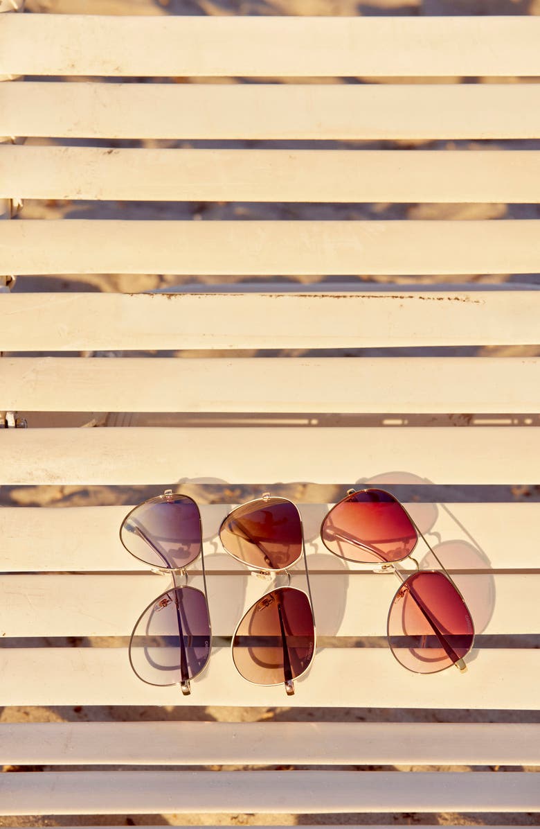 Carrera Eyewear 63mm Polarized Oversize Aviator Sunglasses, Alternate, color, 