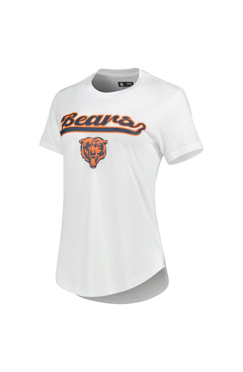 CONCEPTS SPORT Women's Concepts Sport White/Charcoal Chicago Bears Sonata T-Shirt & Leggings Sleep Set, Alternate, color, White
