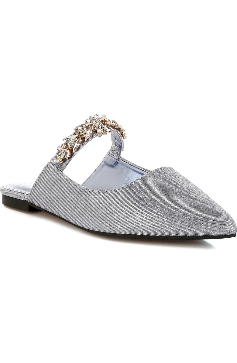 Rag & Co Magnum Crystal Strap Mule, Main, color, Lilac