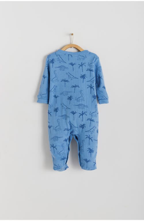 Babycottons Roar Front-snap Footie In Full Print