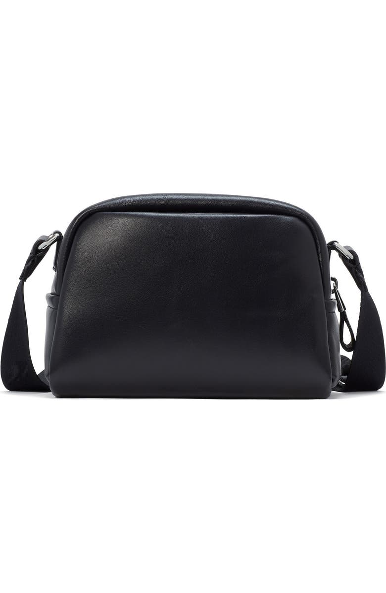 Kate Spade New York puffed small leather crossbody bag, Alternate, color, Black