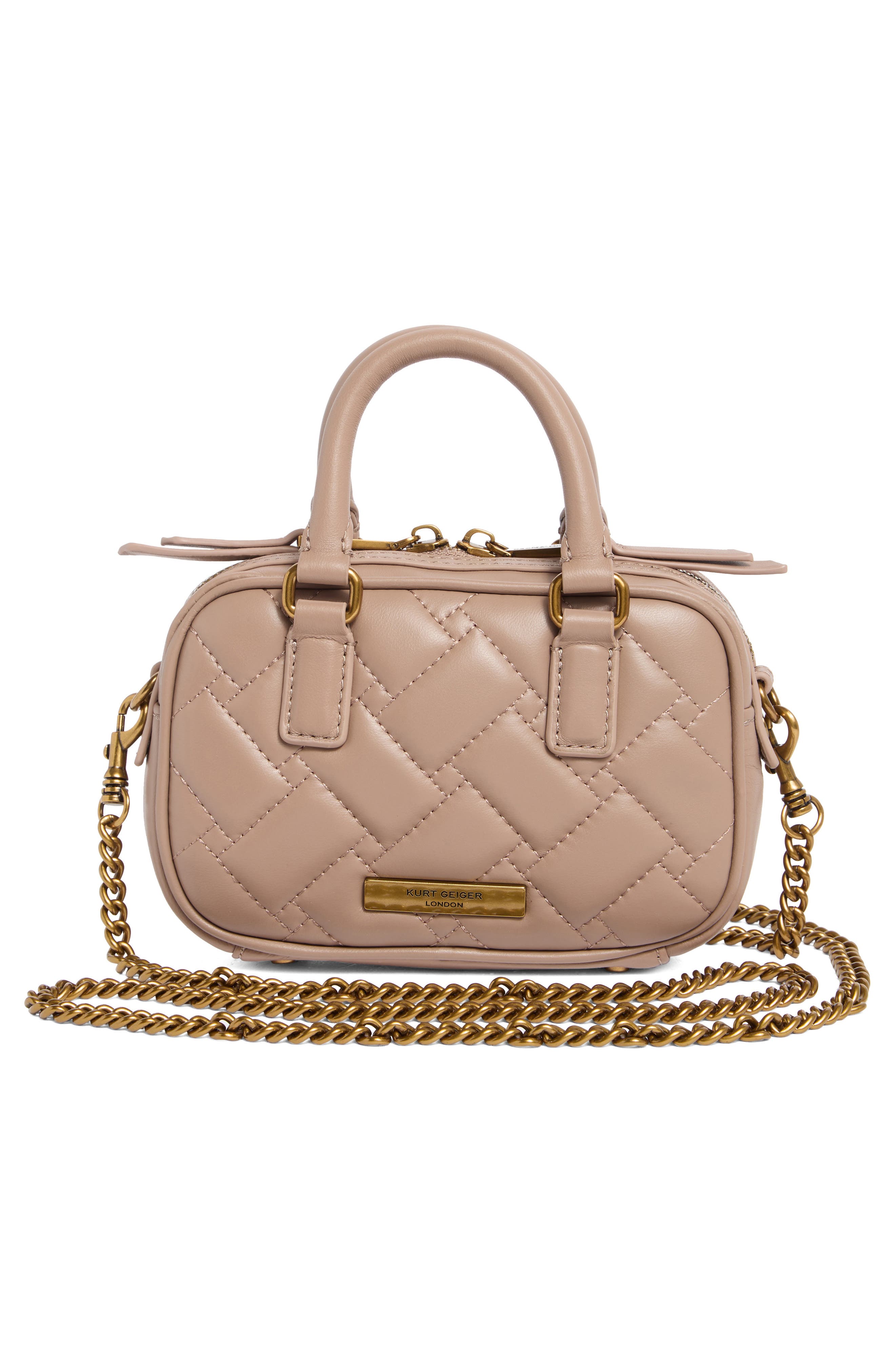 Kurt Geiger London Extra Small Kensington Quilted Leather Duffle Bag ...