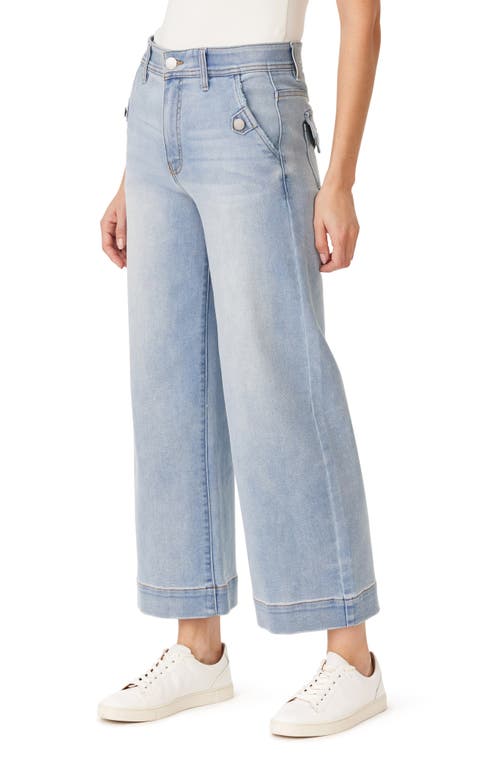 Curve Appeal Premium Crop Wide Leg Jeans In Positano