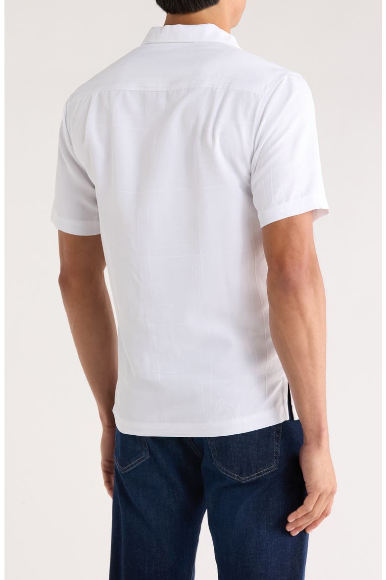Coconut Point Palm Isle Short Sleeve Button-Up Shirt, Alternate, color, WHITE