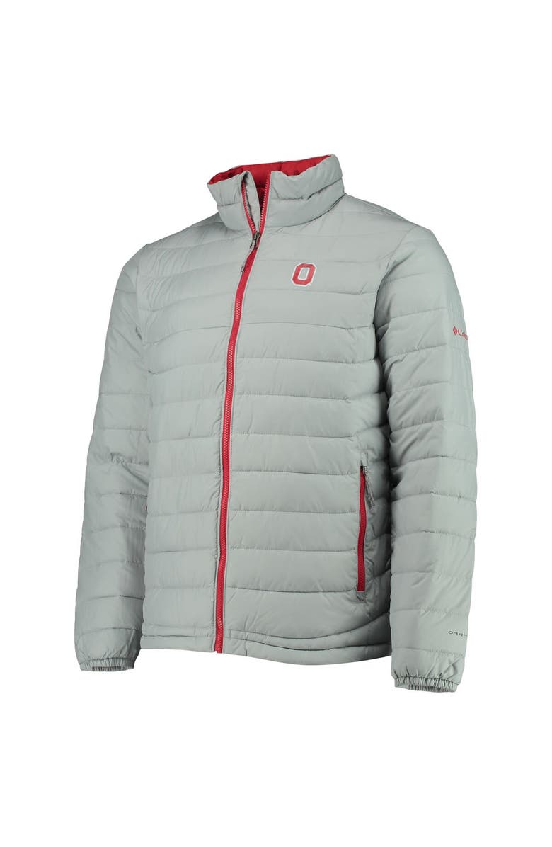 Columbia Men's Columbia Gray Ohio State Buckeyes Powder Lite Omni-Heat Reflective Full-Zip Jacket, Alternate, color, 