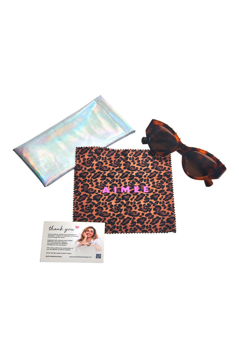 53mm Gradient Cat Eye Sunglasses, Alternate, color, TORT