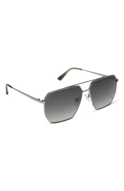 Diff Berkely 59mm Polarized Gradient Navigator Sunglasses In Gray