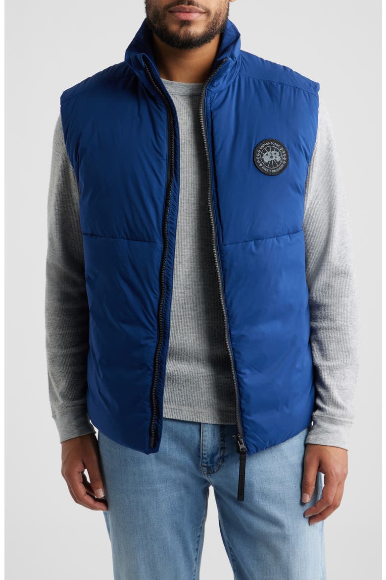 Lodge Packable 750 Fill Power Down Vest, Main, color, OXFORD NAVY - MARINE OXFORD