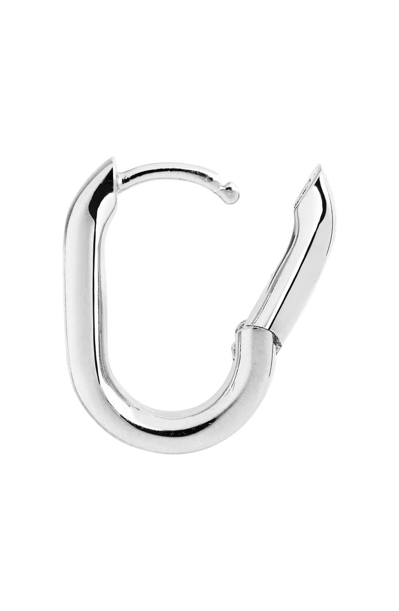 Maria Black Single Slick Huggie Earring, Alternate, color, 