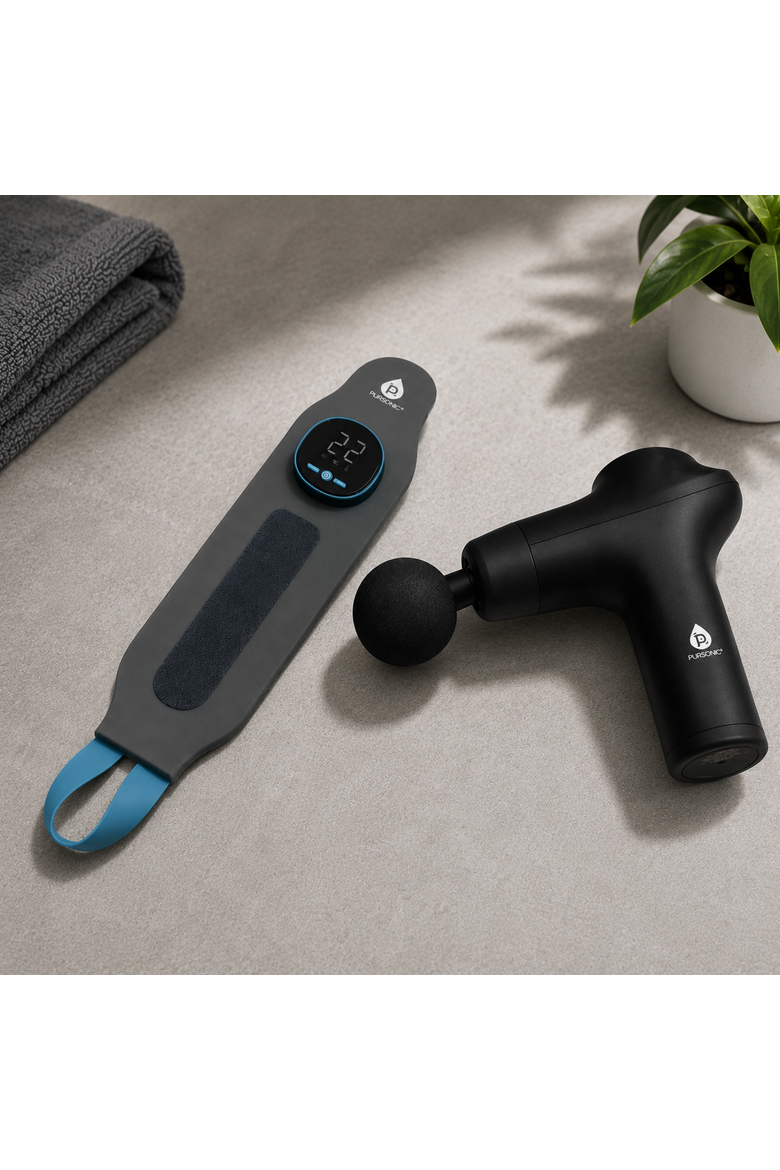 EMS Wrist Massager & 3-Speed Massage Gun, Alternate, color, Black