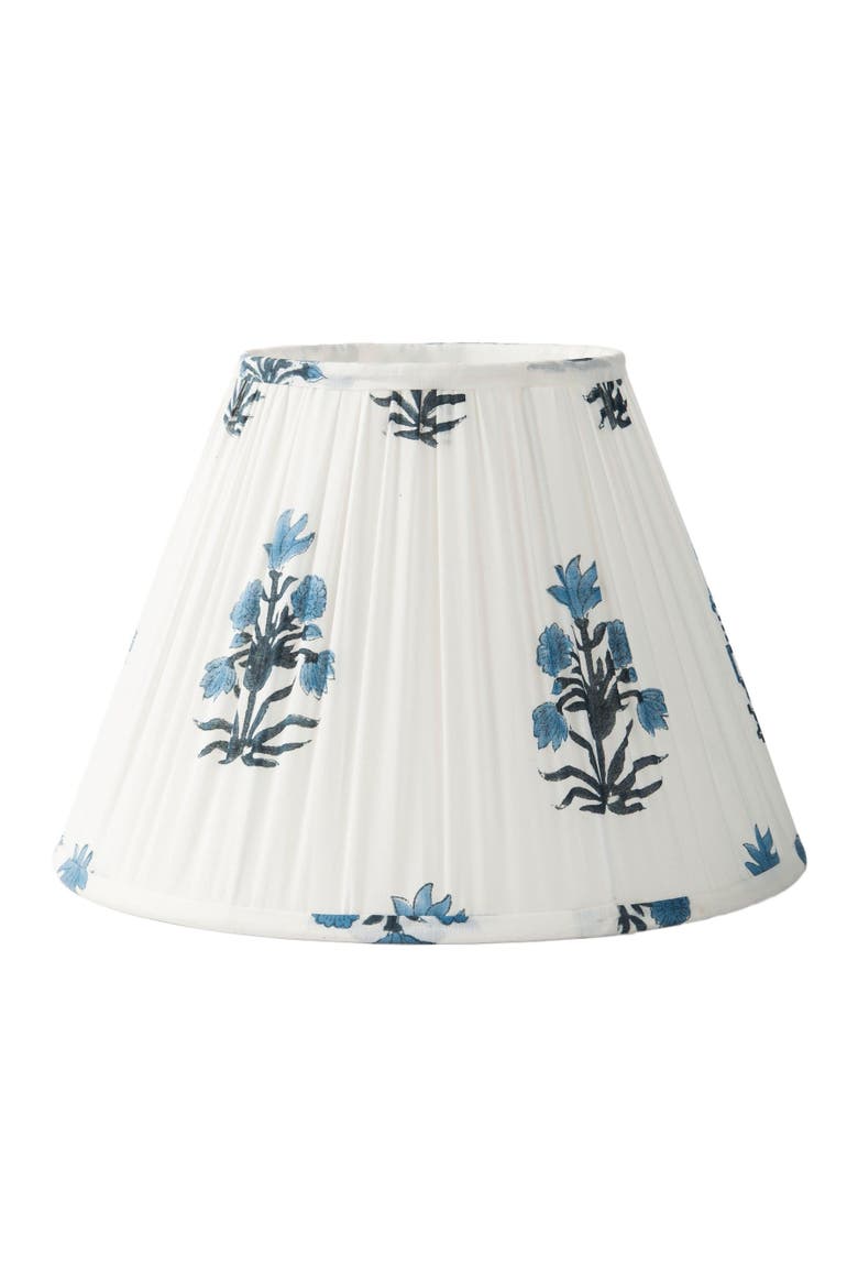 Azure Blossom Lamp Shade, Main, color, White